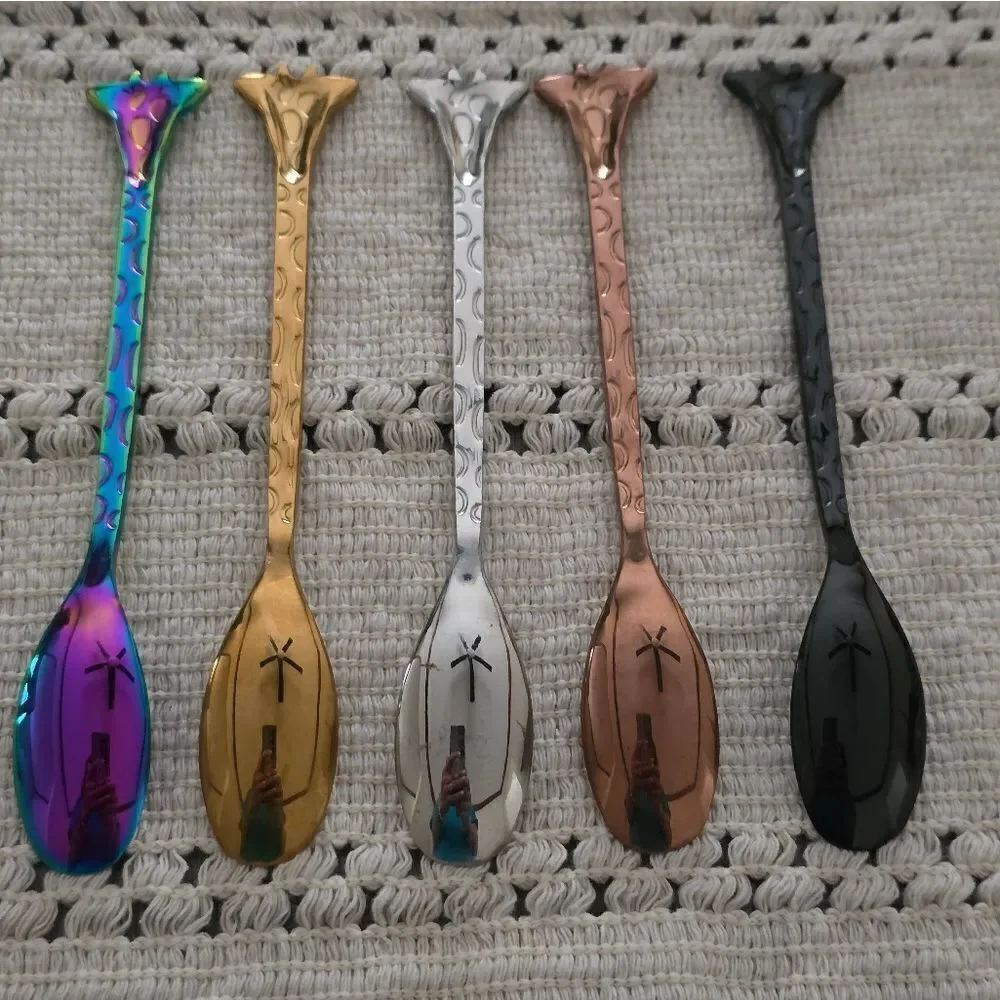 Giraffe Handle Spoon Set - Multicolor